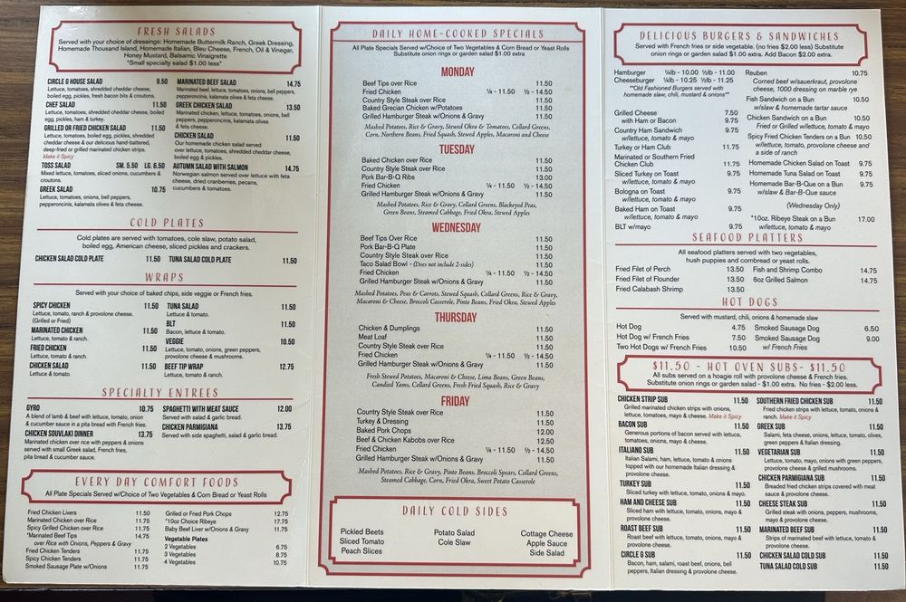 Circle G Restaurant Menu - Image 2